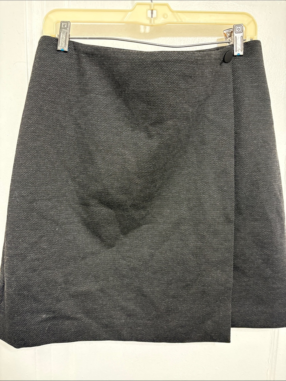 Calvin Klein Dark Charcoal Pencil Skirt with Subtle Texture